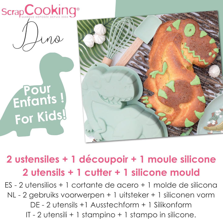 SCRAP COOKING 1134 Backutensilien-Set Dino