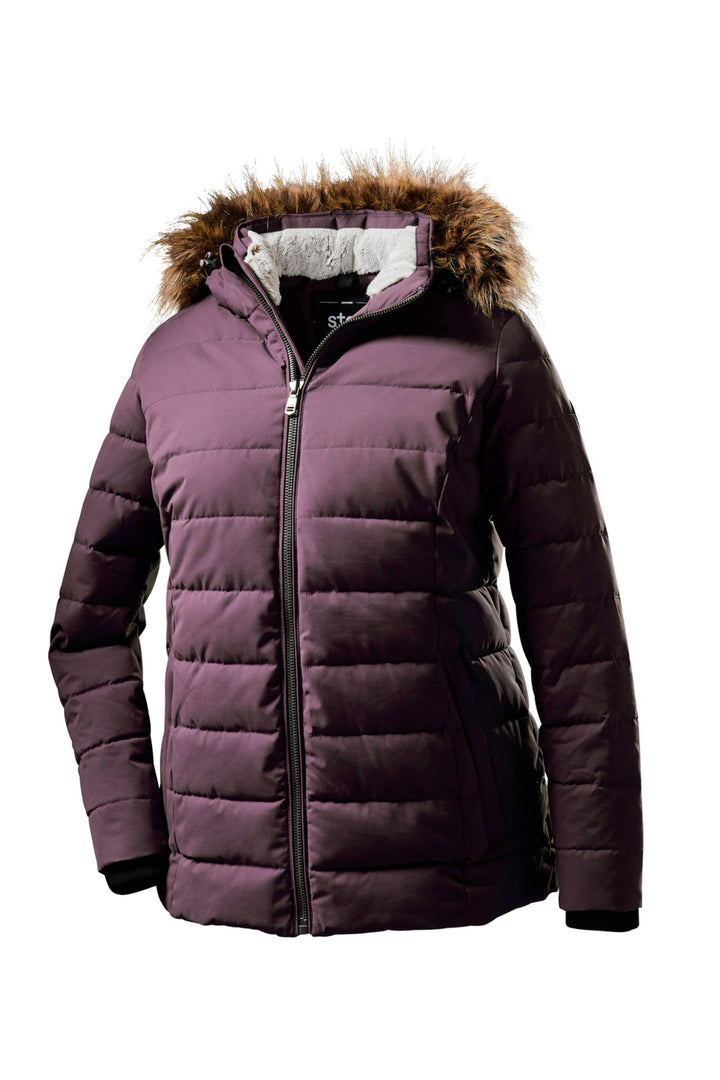 STOY Damen Wmn Quilted Jckt E Jacke In Daunenoptik Mit Abzippbarer Kapuze WMN Quilted JCKT E 50 aube