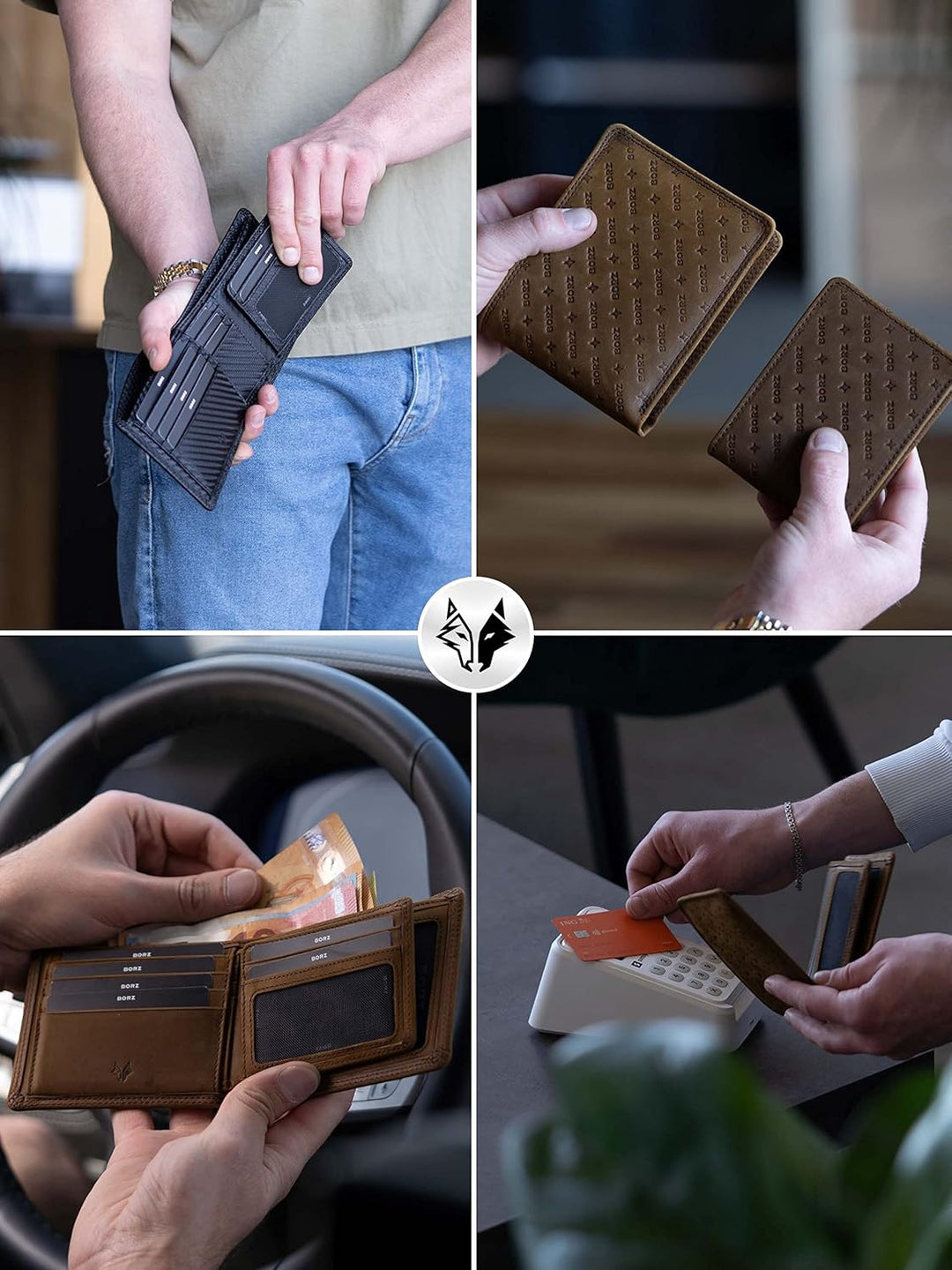 Maximus Limited (2 in 1) Wallet Leder Geldbörse Herren mit Münzfach I Kreditkartenetui bis zu 15 Kar