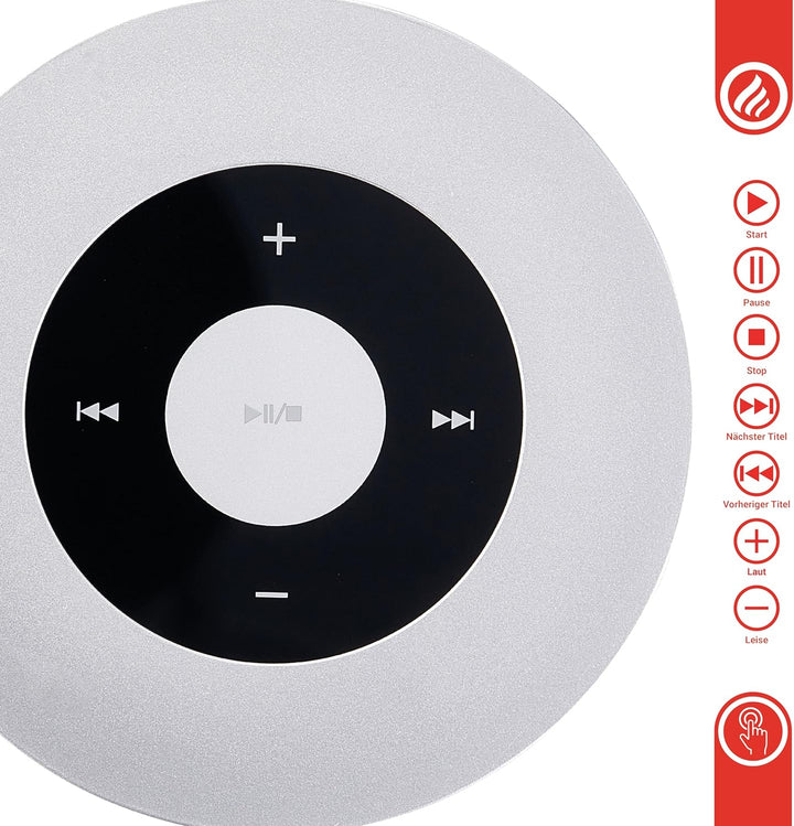 KAMINIO Knister Lautsprecher Moritz - Kraftvolle Soundbox mit Kaminfeuer-Tönen, Bluetooth, AUX, Mikr