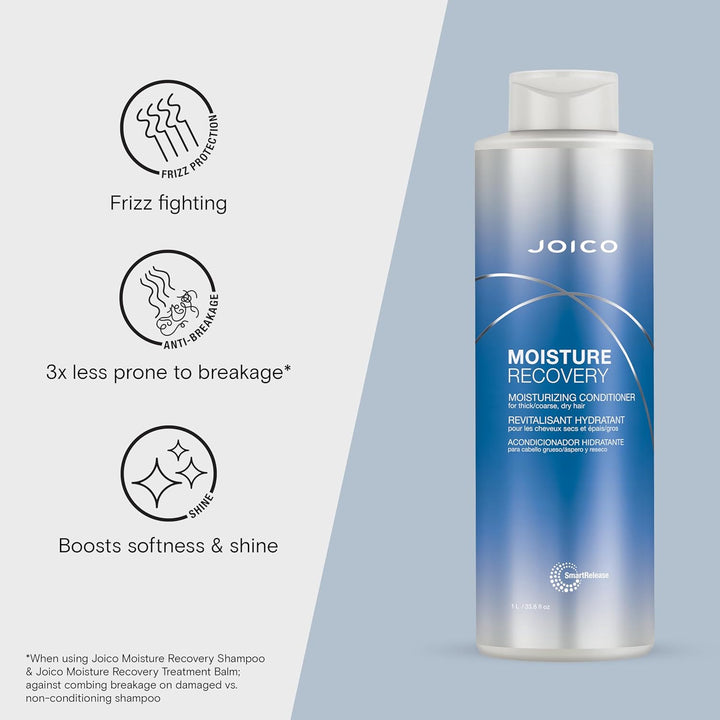 Joico Conditioner Moisture Recovery Moisturizing Conditioner Aquatisch 1 l (1er Pack), Aquatisch 1 l