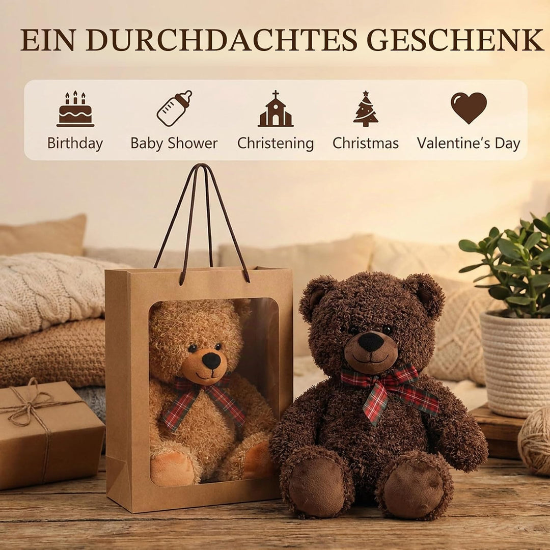 Bebamour Plüsch Bären Spielzeug Stofftierpuppe für Jungen und Mädchen Plüschspielzeug Geburtstagsges