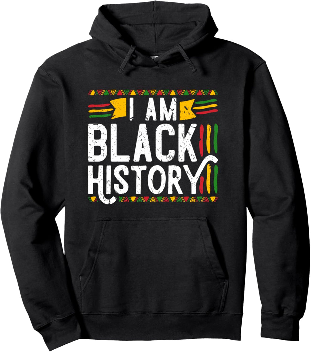 Ich bin schwarz Geschichtsmonat Februar Schwarze und Gebilde Pullover Hoodie