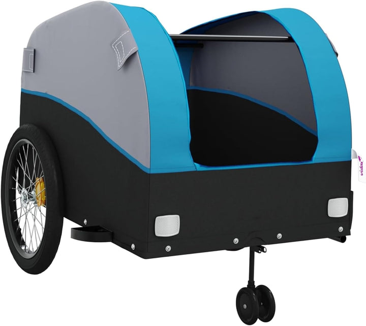 Fahrradanhänger 45kg Eisen Schwarz-Orange | Robust &amp; Vielseitig für Schwerlasttransport, , , Blau, B