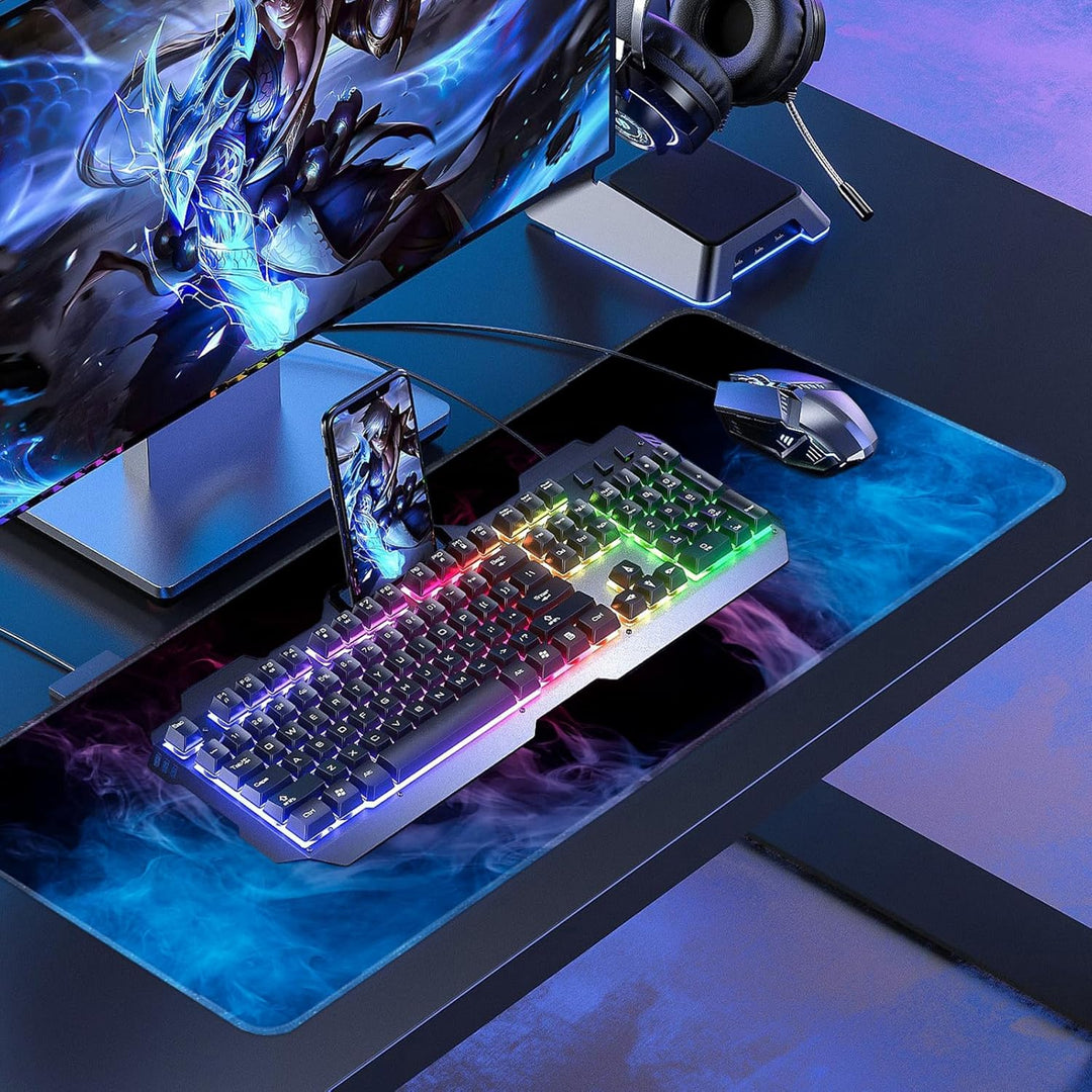 Giecy Gaming Mauspad XXL, Mousepad Gross 800x300mm,Schreibtischunterlage mit Rutschfester Gummibasis