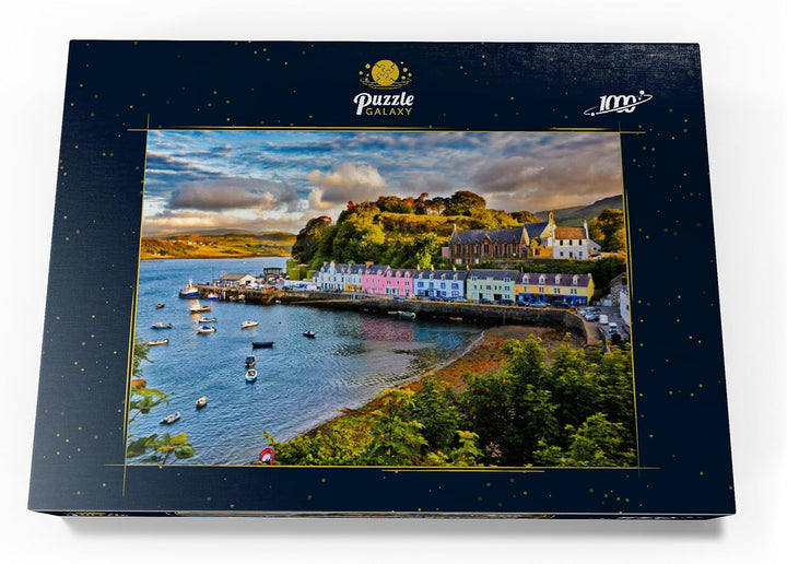 Blick auf Portree vor Sonnenuntergang, Isle of Skye, Schottland - Premium 1000 Teile Puzzle - MyPuzz