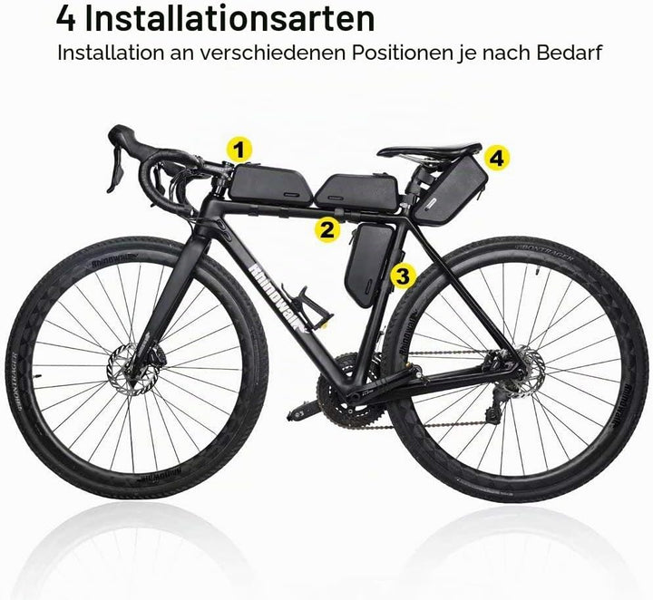 Rhinowalk Fahrradtasche Rahmentasche 1.5L Wasserdicht Fahrrad Fronttasche Oberrohrtaschen Lenkertasc