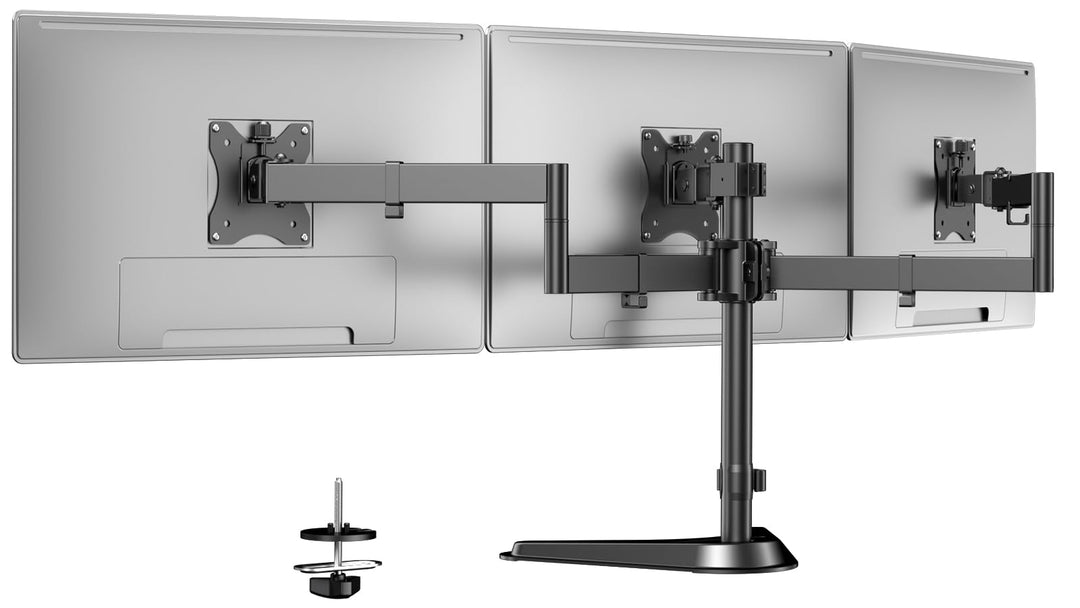 Putorsen Monitorhalterung für 3 Monitore bis 27 Zoll - Schwere, voll verstellbare Tischhalterung mit