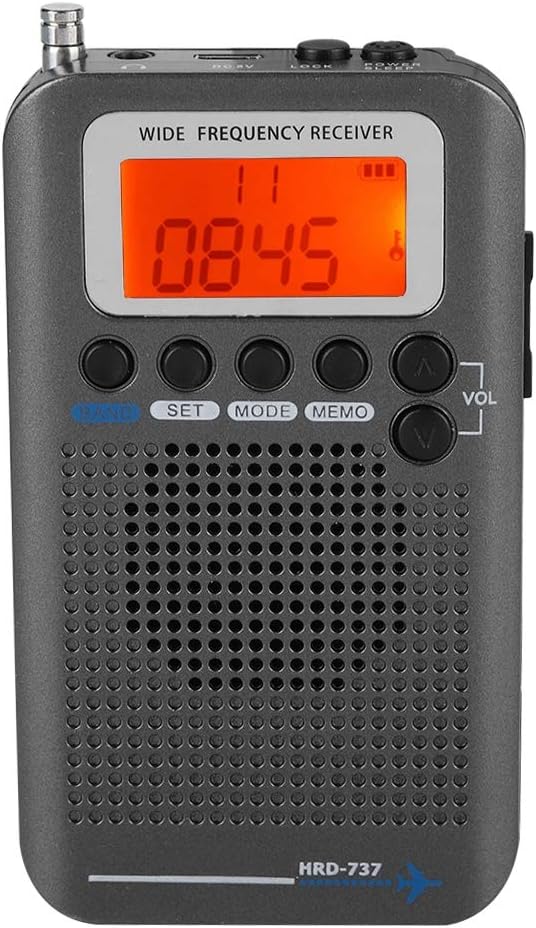 VHF Airband Radio, Bewinner Tragbarer Flugzeugband-Funkempfänger VHF Tragbarer Full-Band Radio Recor