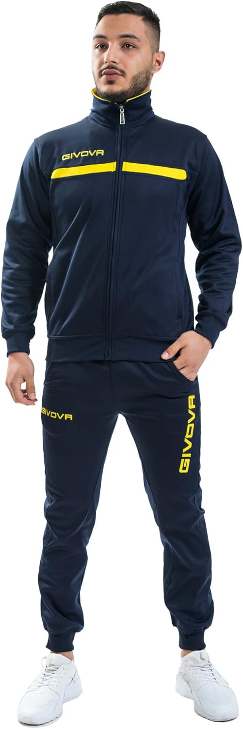 Givova Herren Anzug Eins Full Zip Anzug 3XL blau/gelb, 3XL blau/gelb