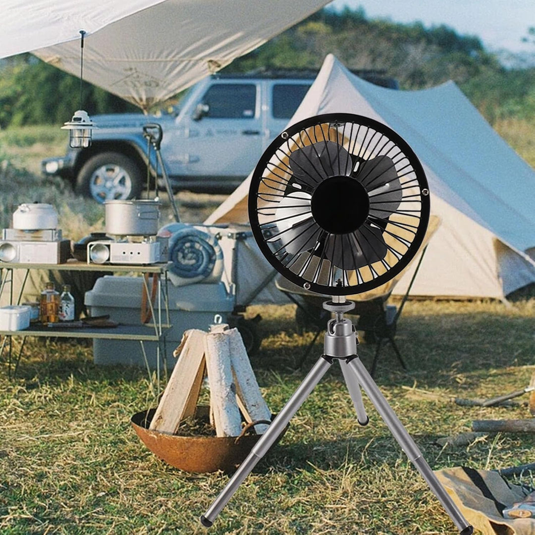 Zunate Solarbetriebener Ventilator, 20 W Campingventilator mit Solarpanel, 13 cm Solarpanel betriebe