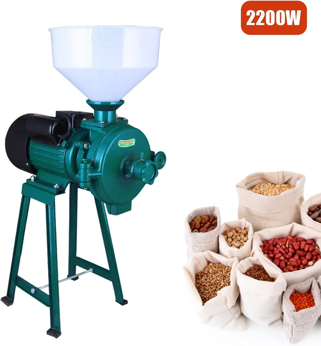 2200W 220V Getreidemühle, Elektrische Getreidemühle, Getreidemühle Edelstahl Getreidemühle Mühle Nus