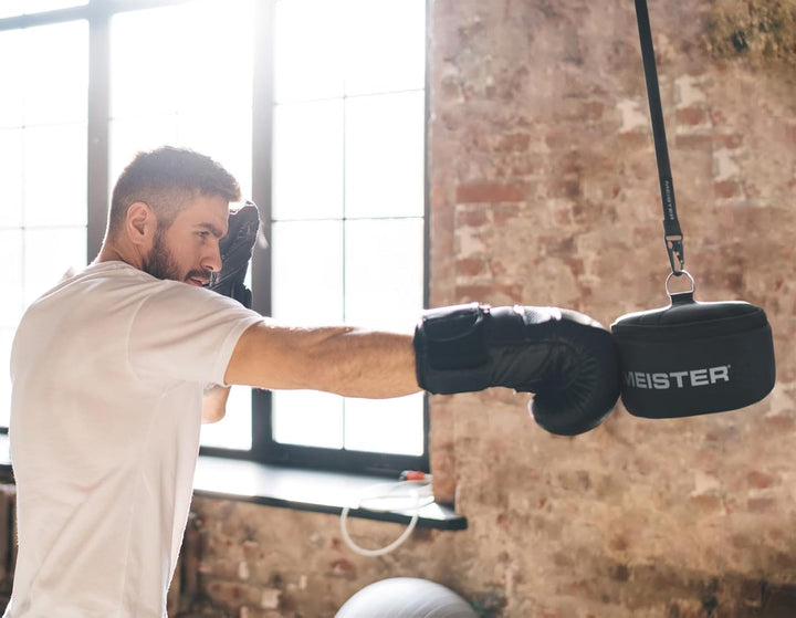 Meister SlipStrike Water-Filled Boxing Slip Bag w/Hanging Strap & Carabiners Schwarz 7" Durchmesser
