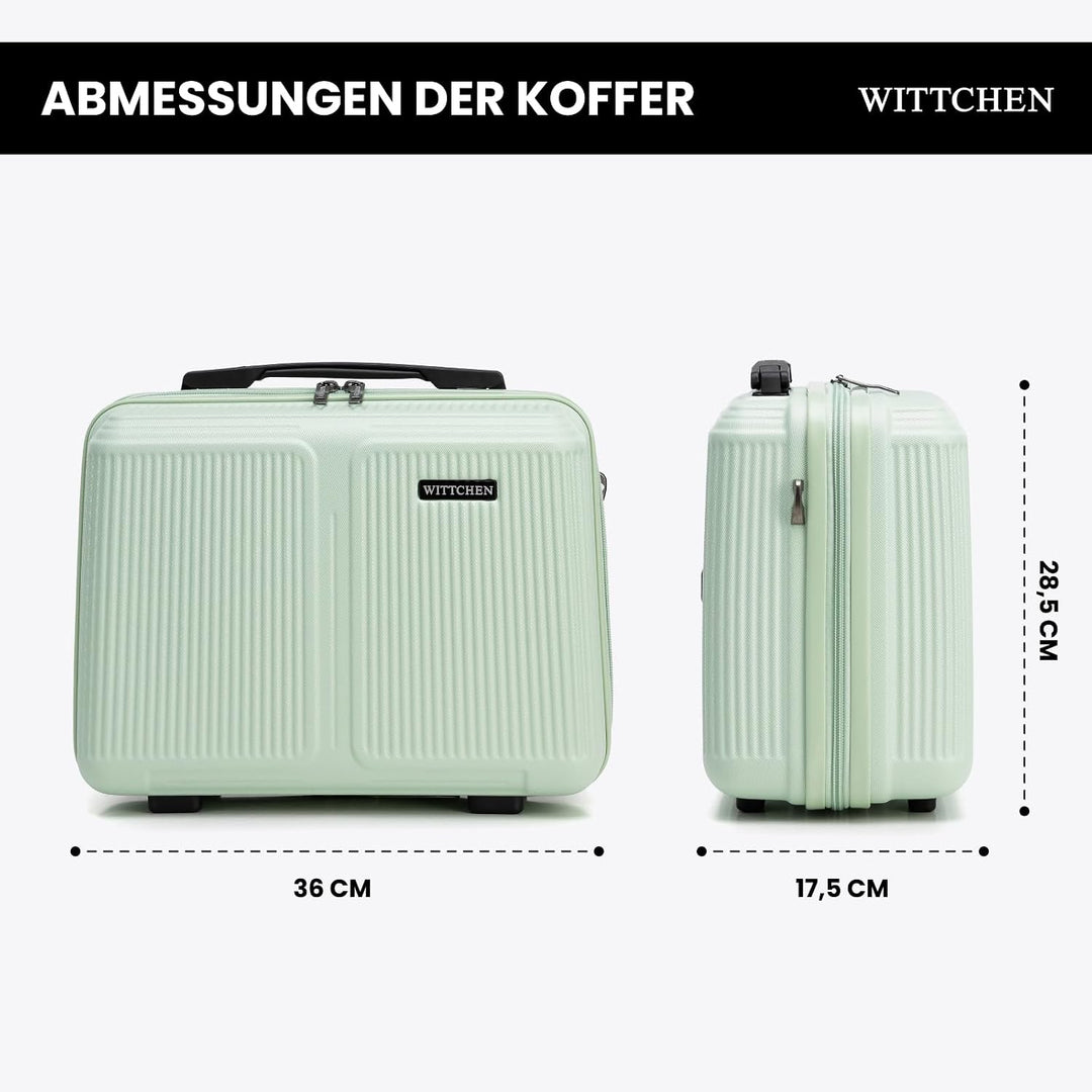 WITTCHEN Stripes Line Kosmetiktasche Kosmetiketui Reisekosmetiktasche Hartschalenkoffer ABS Bequemer