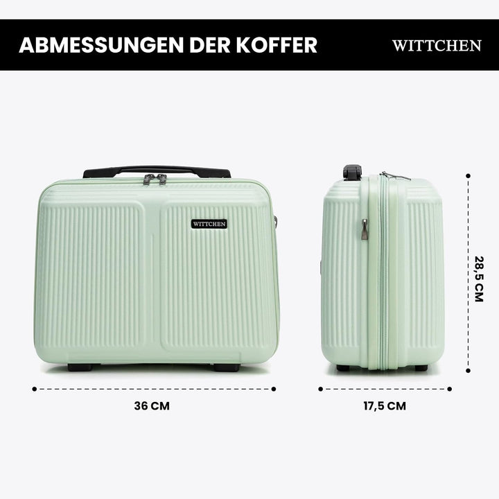 WITTCHEN Stripes Line Kosmetiktasche Kosmetiketui Reisekosmetiktasche Hartschalenkoffer ABS Bequemer