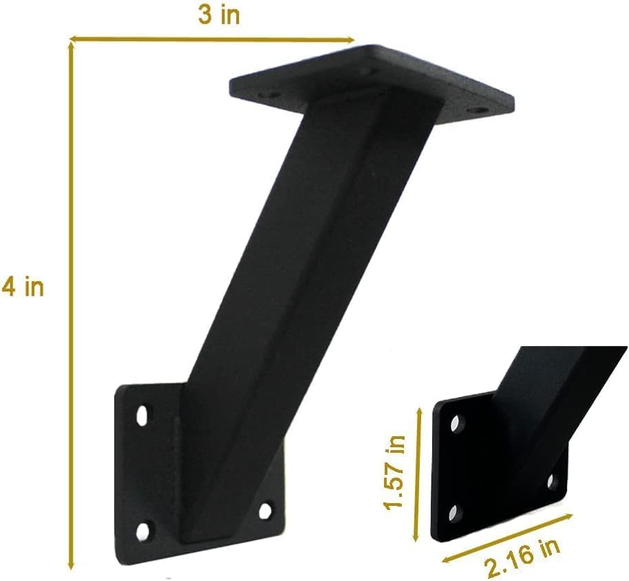 VANROUG Handlaufhalterung, Wandmontage, robuster Stahl, Metall, Treppengeländer, Zubehör, Treppengel