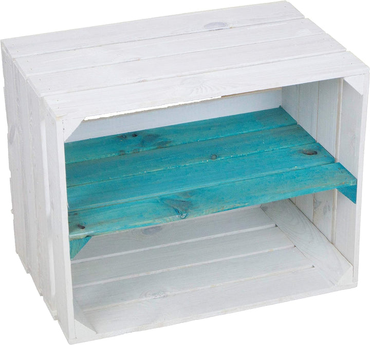 4er set massive Obstkiste Apfelkiste Weinkiste aus dem Alten Land +++ 50 x 40 x 30 cm (NEU WEISS 2 x