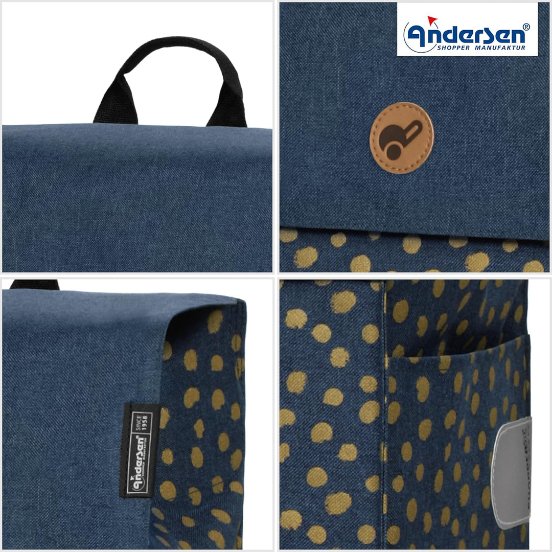 Andersen Einkaufstrolley Ersatztasche - 47 Liter - Seitentasche - extra Innenfach - wasserabweisend
