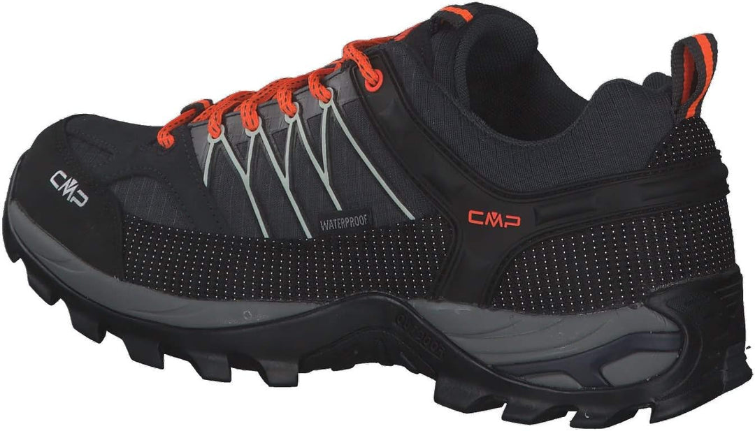 CMP Herren Rigel Low Shoe Wp Trekking-&amp; Wanderhalbschuhe 41 EU Antracite Flash Orange Orange, 41 EU