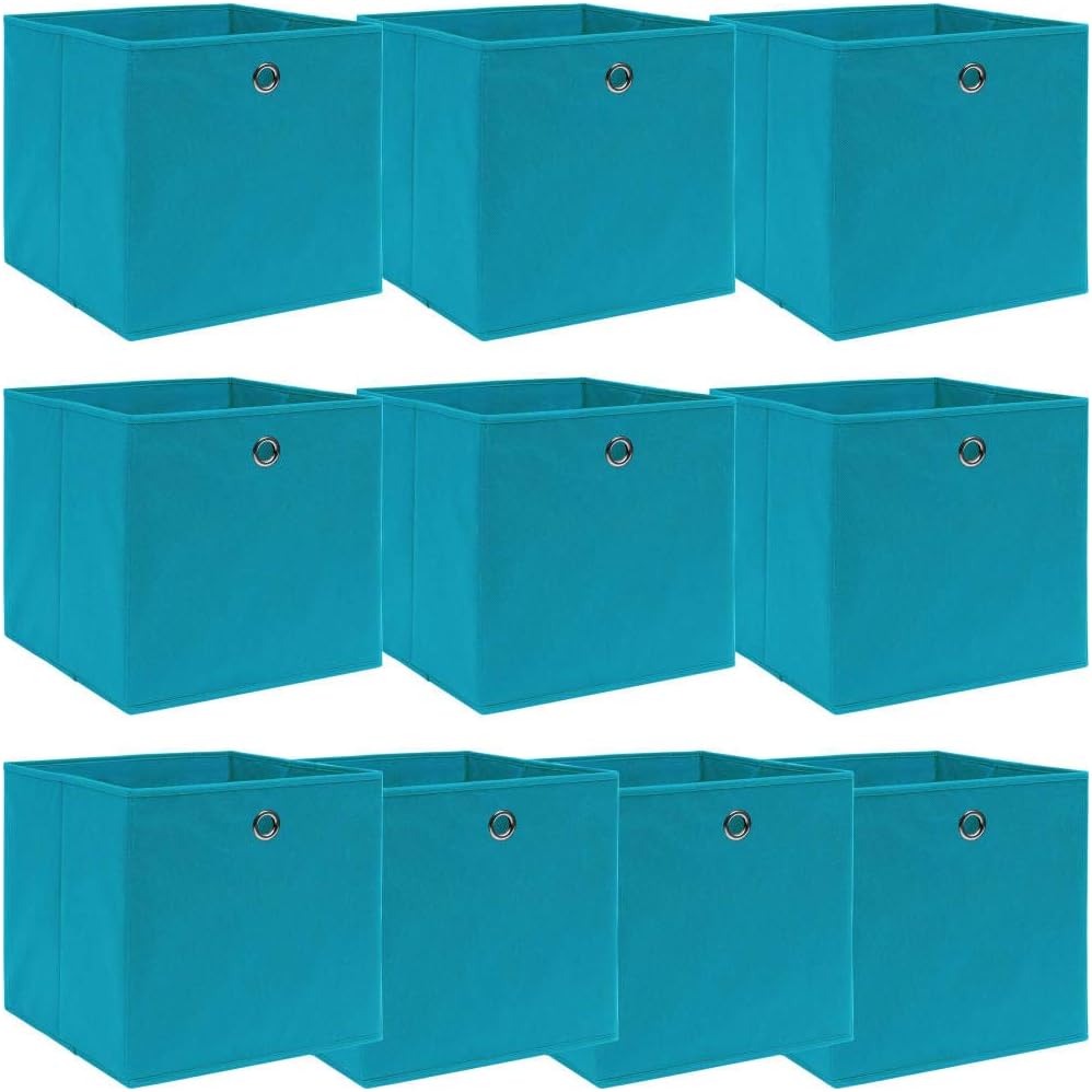 WIFESE 10 Stück Aufbewahrungsbox 32X32X32 cm Faltbox Mit Fingerloch Storage Boxes Faltbarer Organize
