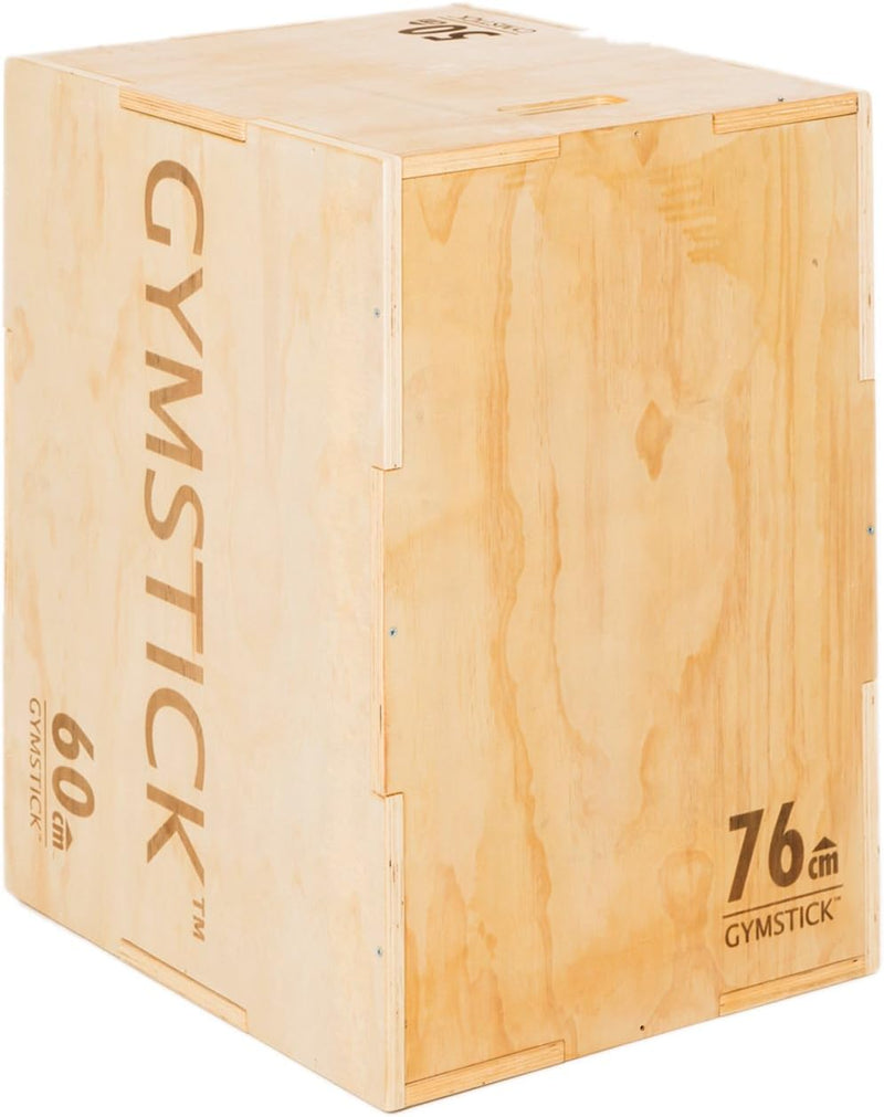 Gymstick 61162 PlyoBox aus Holz – braun, 76 x 60 x 50 cm