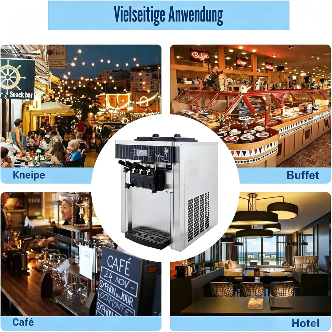 Kommerzielle Eismaschine, 20–28 L/h 2200 W, Kommerzielle Softeismaschine, Gewerbliche Eiscrememaschi