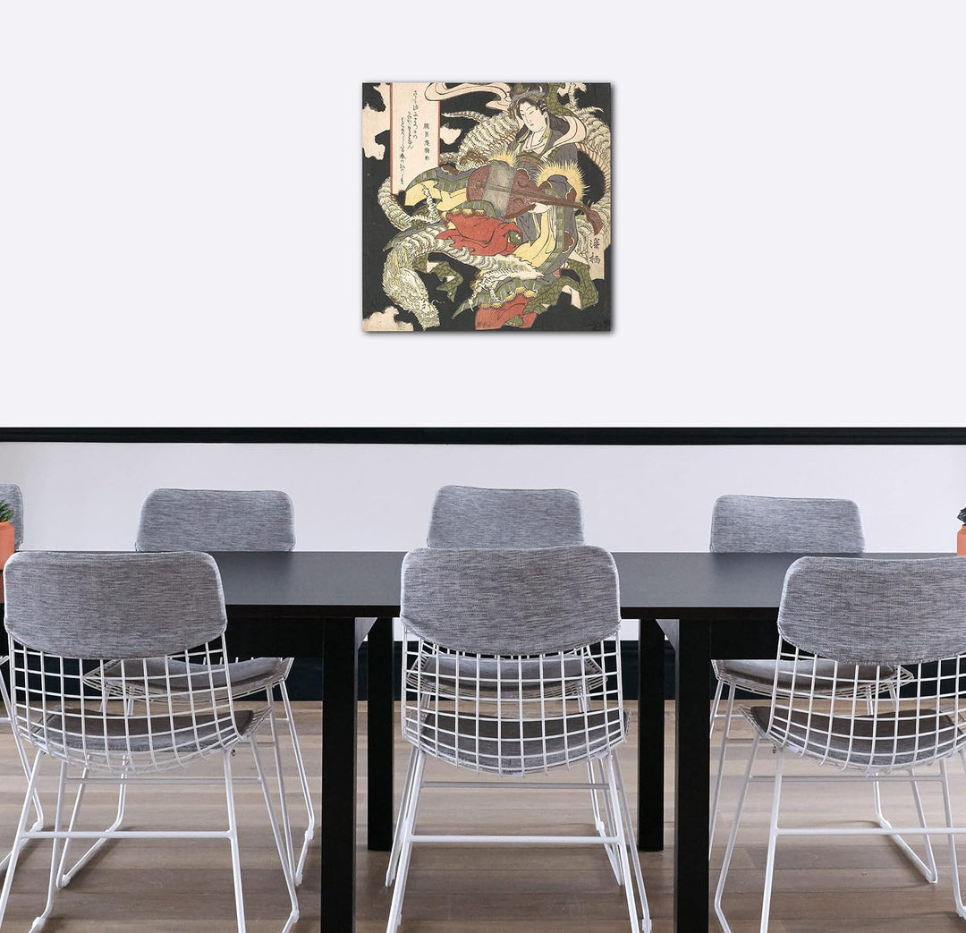 Printed Paintings Leinwand (60x60cm): Aoigaoka Keisei - Benzaiten (Göttin der Musik und des Glücks)