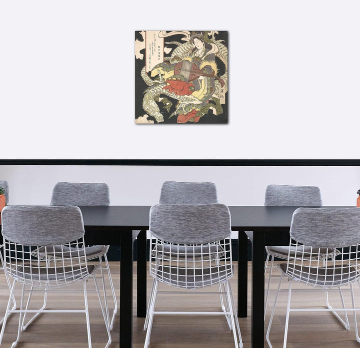 Printed Paintings Leinwand (60x60cm): Aoigaoka Keisei - Benzaiten (Göttin der Musik und des Glücks)