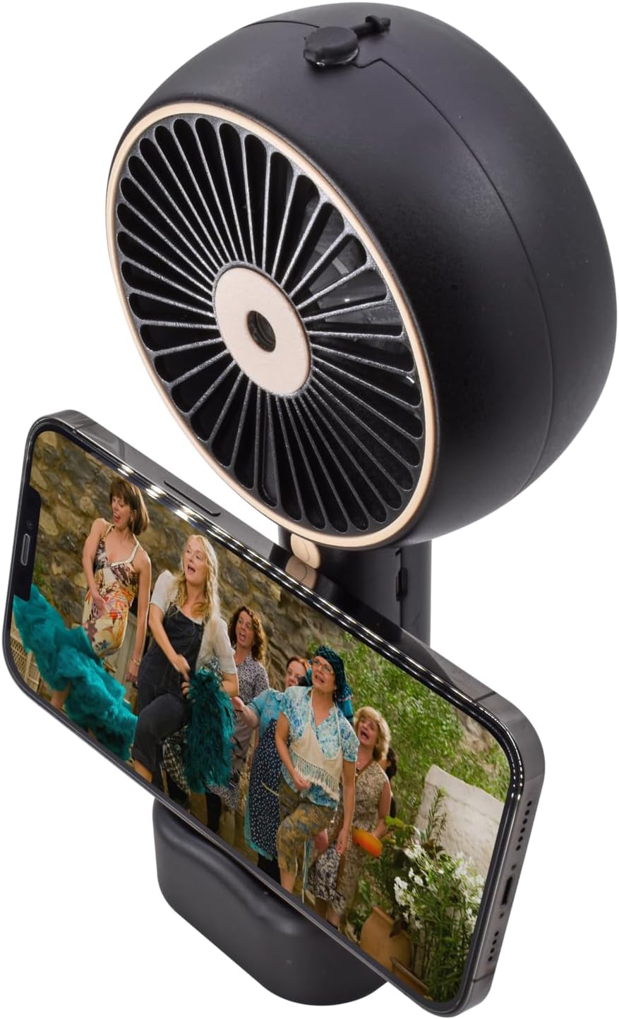 Fresh Breeze Tragbarer Ventilator, wiederaufladbar, mit Zerstäuber, Weiss oder Schwarz, Einheitsgrös