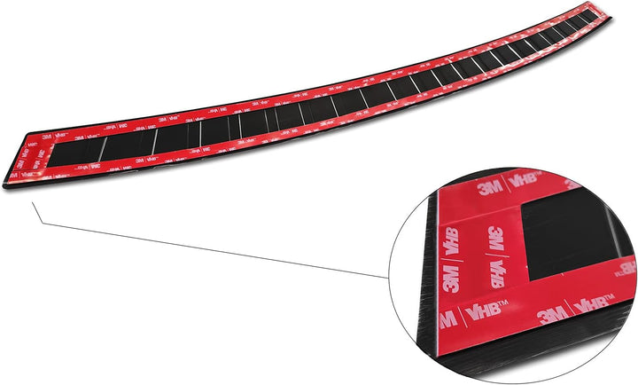 Avisa Schwarz Edelstahl Heckstossstangenschutz kompatibel mit BMW iX3 (G08) 2020- 'Ribs'