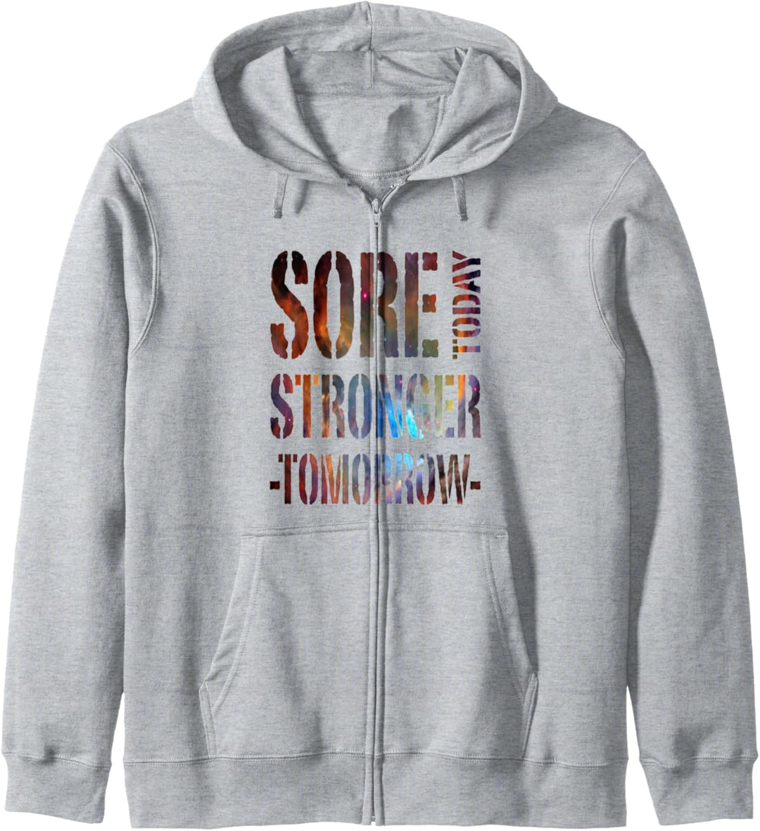 Sore today stronger tomorrow Fitness Gym Work out Motivation Kapuzenjacke