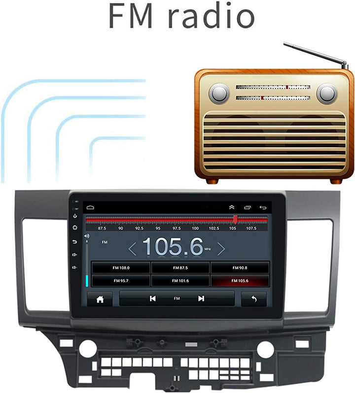 KIMISS Auto-Stereo-Touchscreen-Radio, 10,1-Zoll-Auto-GPS-Player 1 + 16 GB MP5-Player GPS-Navigations