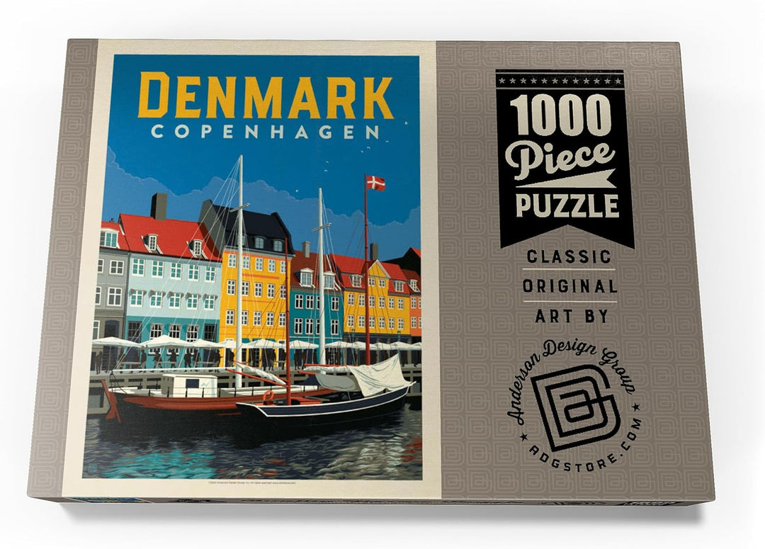 Dänemark: Kopenhagen, Vintage Poster - Premium 1000 Teile Puzzle - MyPuzzle Sonderkollektion von And