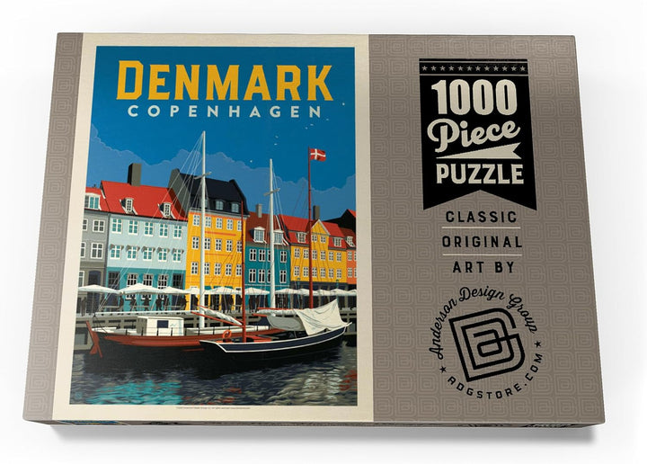 Dänemark: Kopenhagen, Vintage Poster - Premium 1000 Teile Puzzle - MyPuzzle Sonderkollektion von And