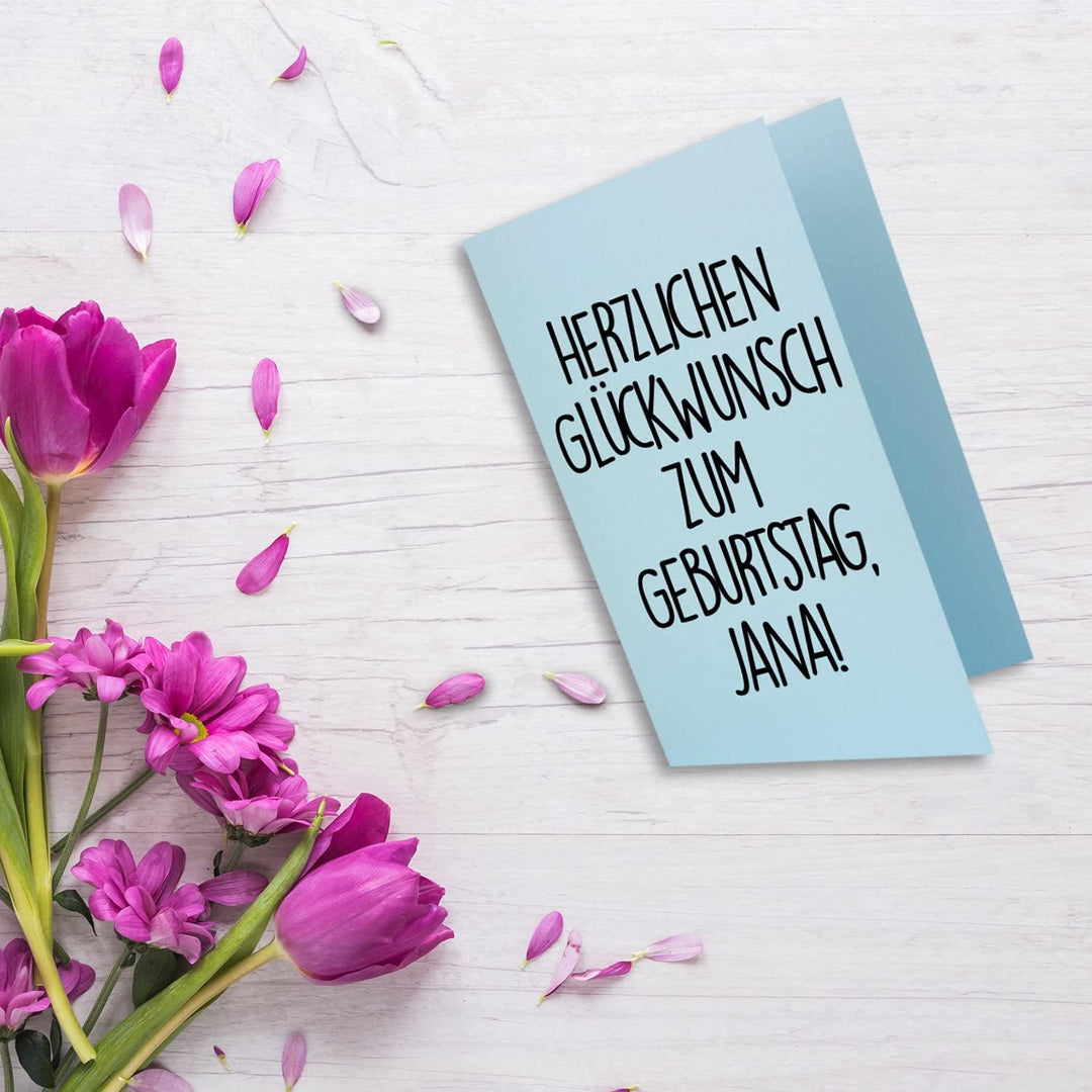 100 Faltkarten B6 - Hellblau - PREMIUM QUALITÄT - 11,5 x 17 cm - sehr formstabil - für Drucker geeig