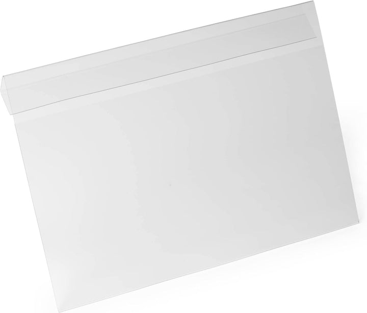 Durable Kennzeichnungstasche HARD COVER mit Falz A4 quer, Packung à 10 Stück, transparent, 116319 A4