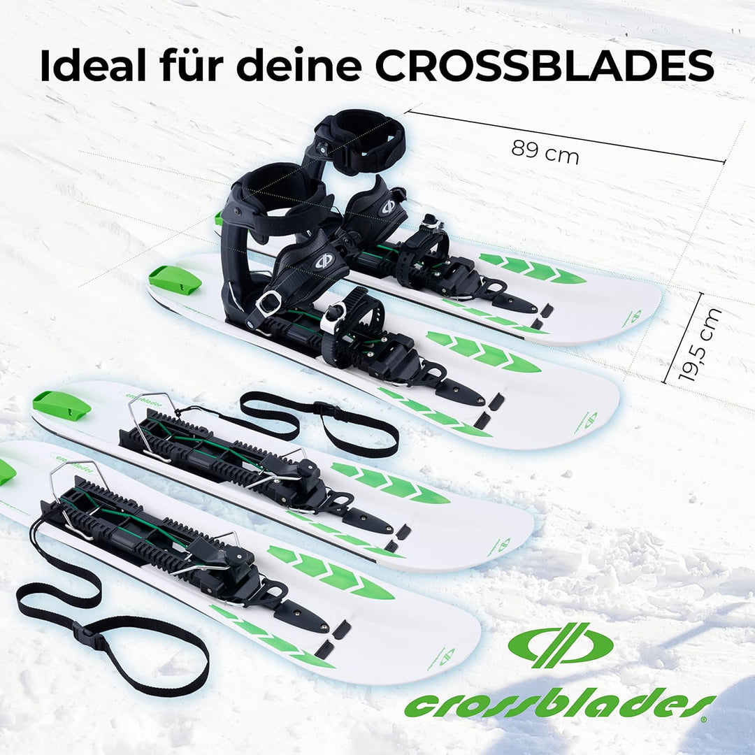 Crossblades Tasche Schwarz + Tragegriff I Tasche für die Schneeschuhe mit Aufhängelasche + Namenssch