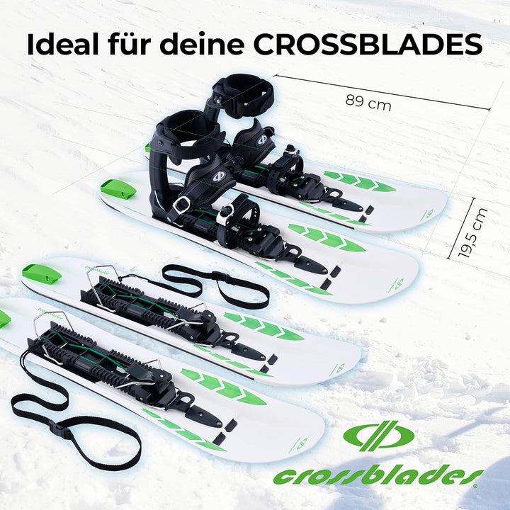 Crossblades Tasche Schwarz + Tragegriff I Tasche für die Schneeschuhe mit Aufhängelasche + Namenssch