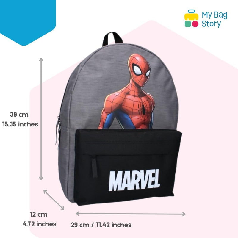 mybagstory - Rucksack - Spiderman - Grau - Kinder - Schule - Kindergarten - Grundschule - Schulranze