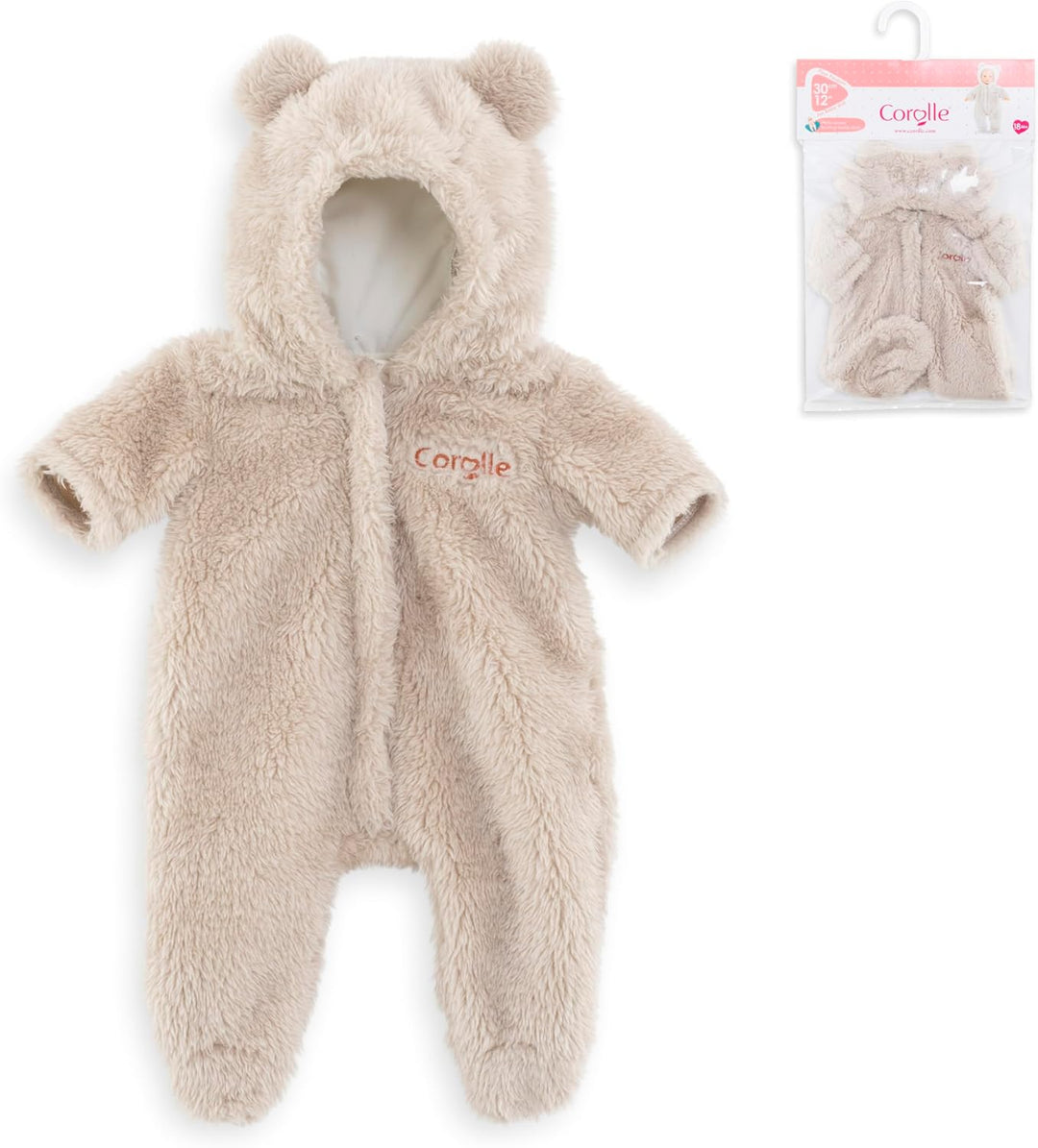 Corolle Schneeanzug, Teddy, Puppenzubehör, Puppenkleidung, für alle 30cm Babypuppen, ab 18 Monate