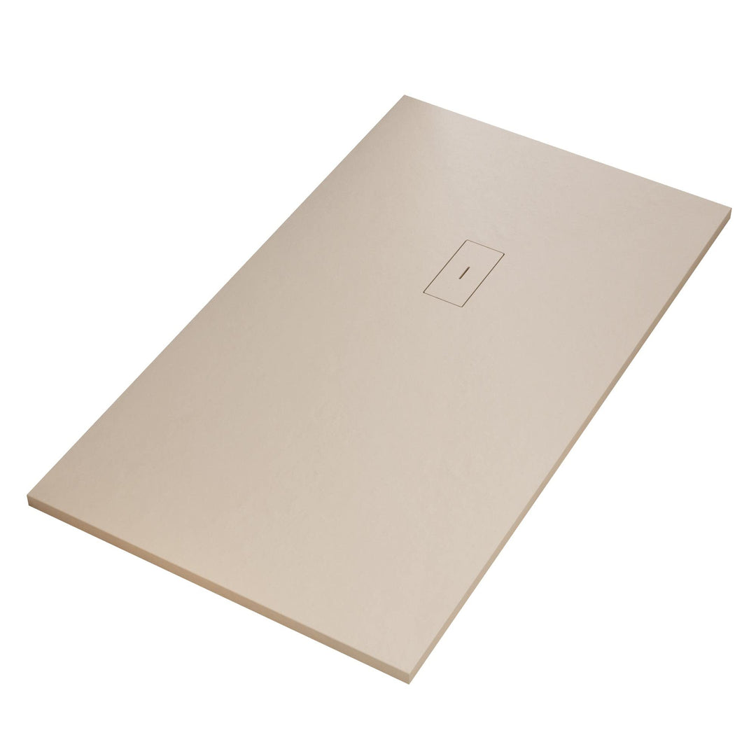 OLIMPO DOCCE - Duschtasse aus Marmorharz, Creme, Steinoptik, MAKA - 80 x 140 cm 140x80, 140x80