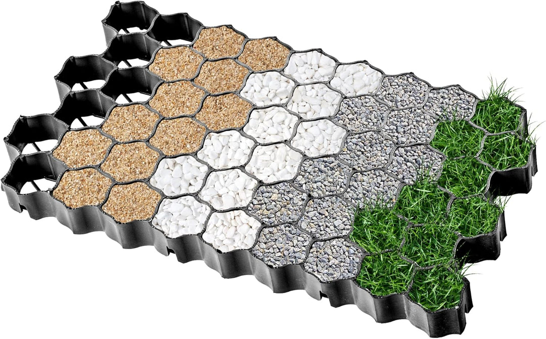 KADAX Paddockplatten aus Kunststoff, 60x40cm, 6 m², 2 Farben, Belastbarkeit bis zu 1000 t, Rasengitt