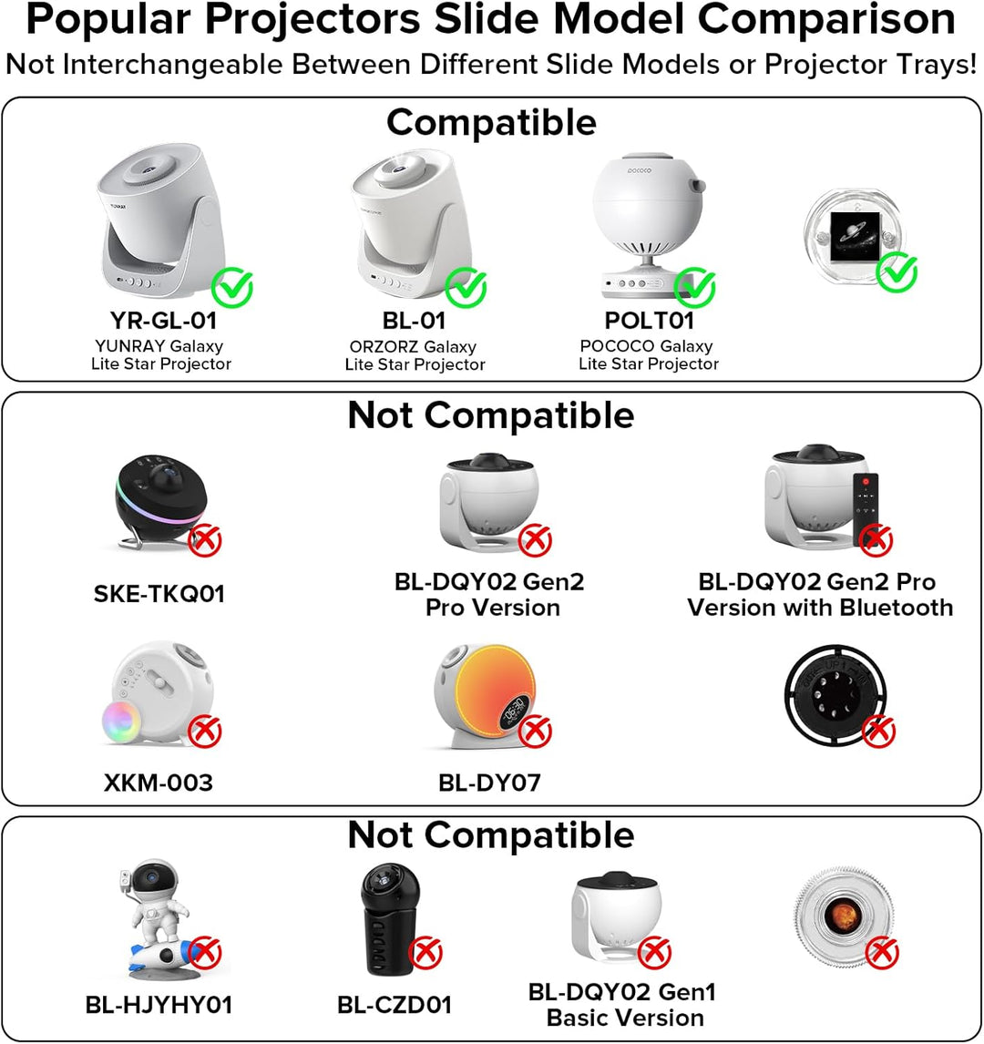 YUNRAY Sternenhimmel Projektor Scheiben - Ultra HD Discs Set, kompatibel mit YUNRAY Galaxy Lite Star