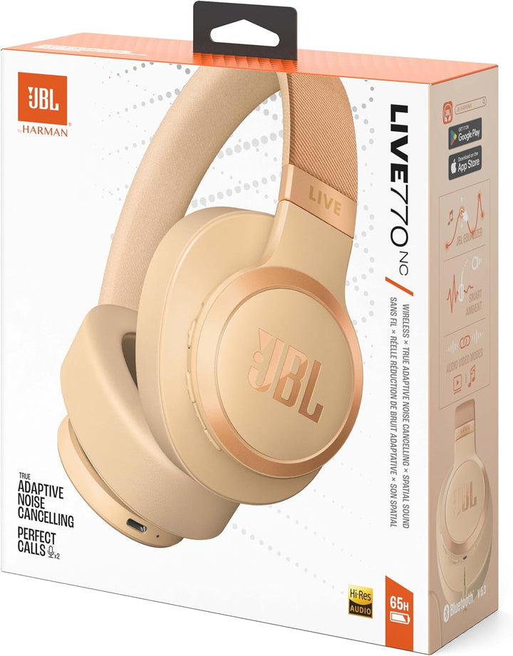 JBL Live 770 NC – Bluetooth Over-Ear-Kopfhörer mit adaptivem Noise-Cancelling – Kabellose Ohrhörer m