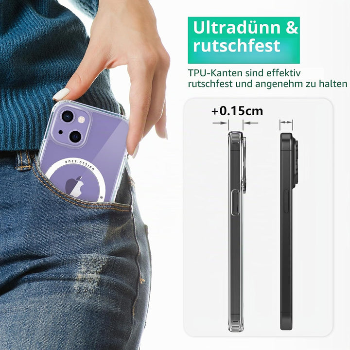 ONES Magnetisches HandyHülle für iPhone 13 Mini Kompatibel mit MagSafe, Militärnorm Schutz Dünne Hül