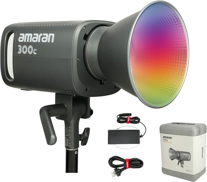 Aputure Amaran 300c RGBWW COB LED Studio Dauerlicht 300W CCT 2500K-7500K Bowens Halterung Punktquell