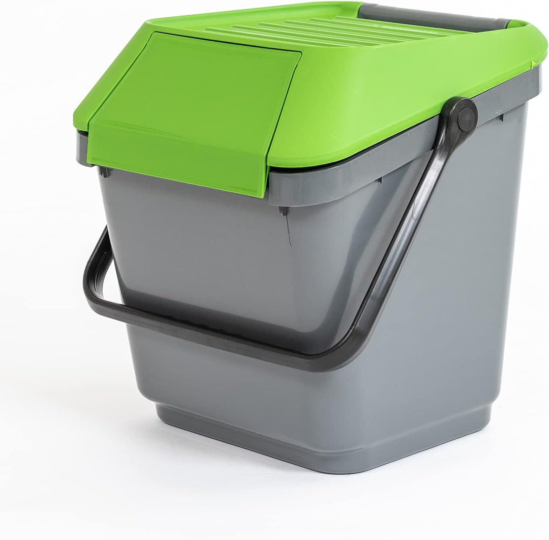 Mattiussi Ecologia S.p.A. EASYMAX: Platzsparende stapelbare Abfalleimer Mülleimer für Mülltrennung,