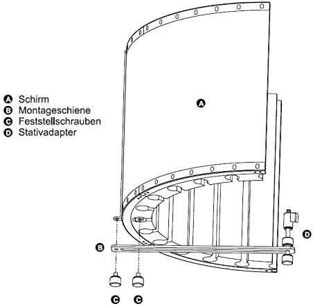 OMNITRONIC AS-02 Mikrofon-Schall-Absorbersystem inkl. Adapter | Akustik-Schirm für Studio- und Live-