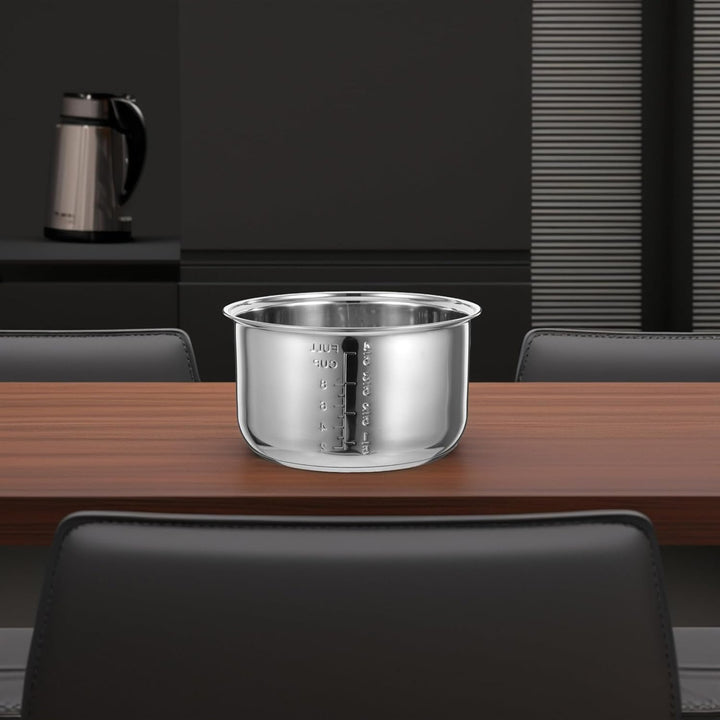 Amosfun Universeller Edelstahl-Reiskocher-Innentopf Ersatz, 4L, FüR Verschiedene Marken, Zum Kochen,