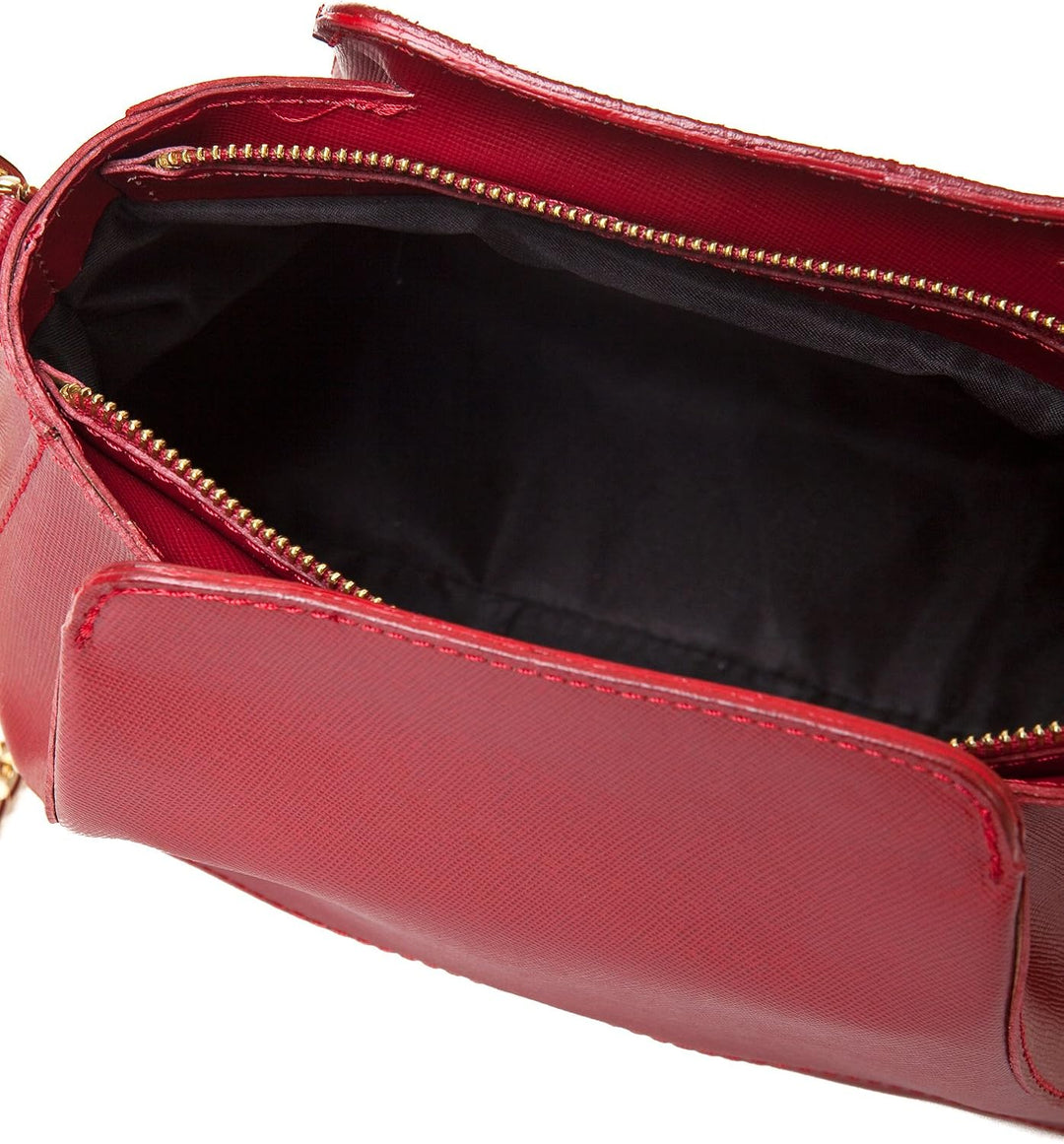 Umhängetasche Turin Wein Rot, Damentasche aus echtem Leder, Made in Italy, Elegante Frauenhandtasche